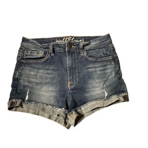 Wallflower Women's Dark Blue Jean Shorts